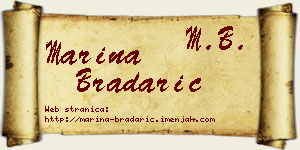 Marina Bradarić vizit kartica